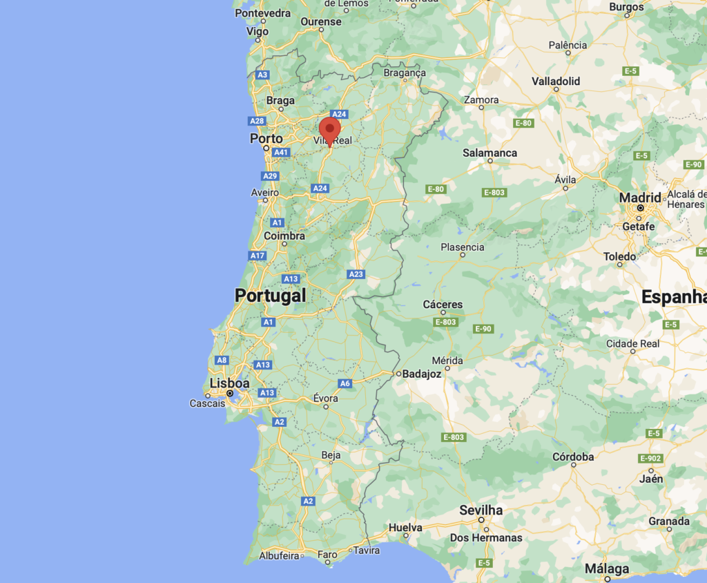 Location of Peso da Régua, in Portugal